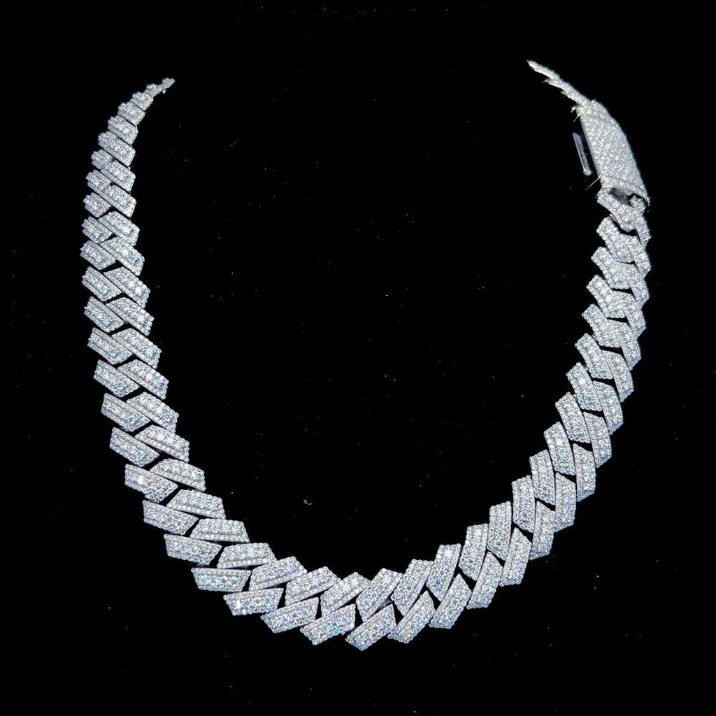 Moissanite Cuban Chain with Big Stones