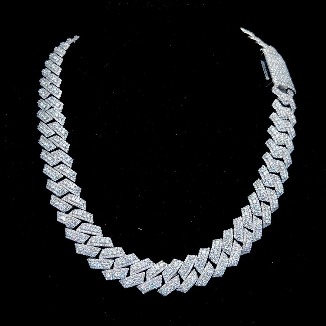 Moissanite Cuban Chain with Big Stones