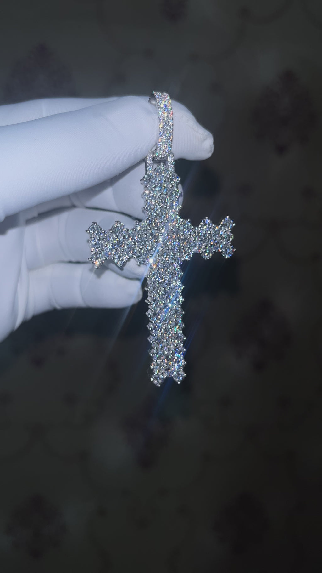 Moissanite Cross Pendant