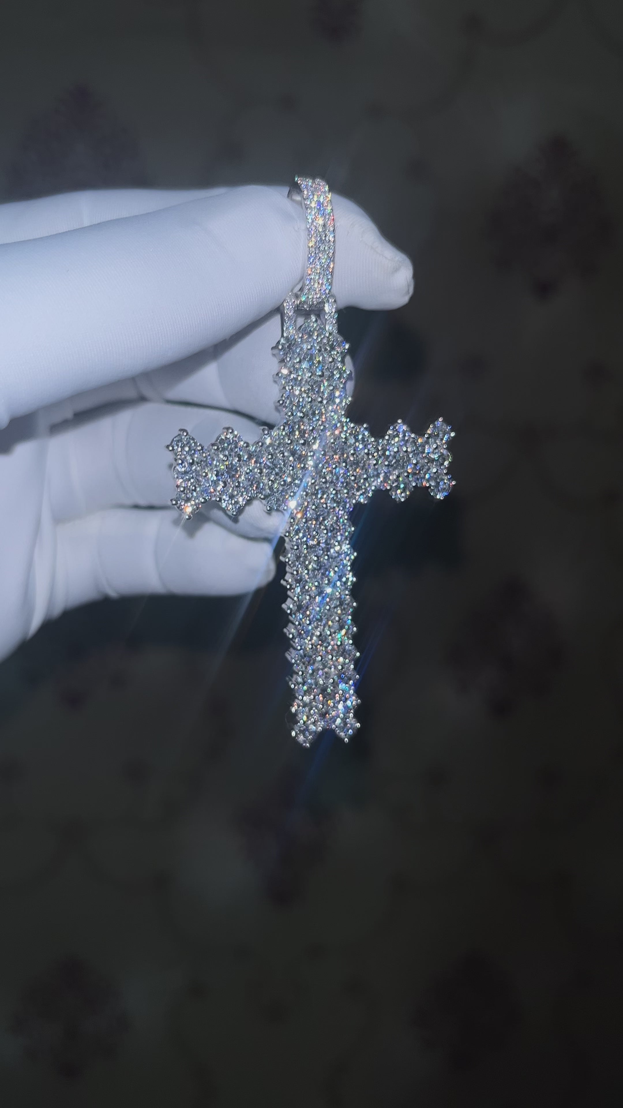 Moissanite Cross Pendant
