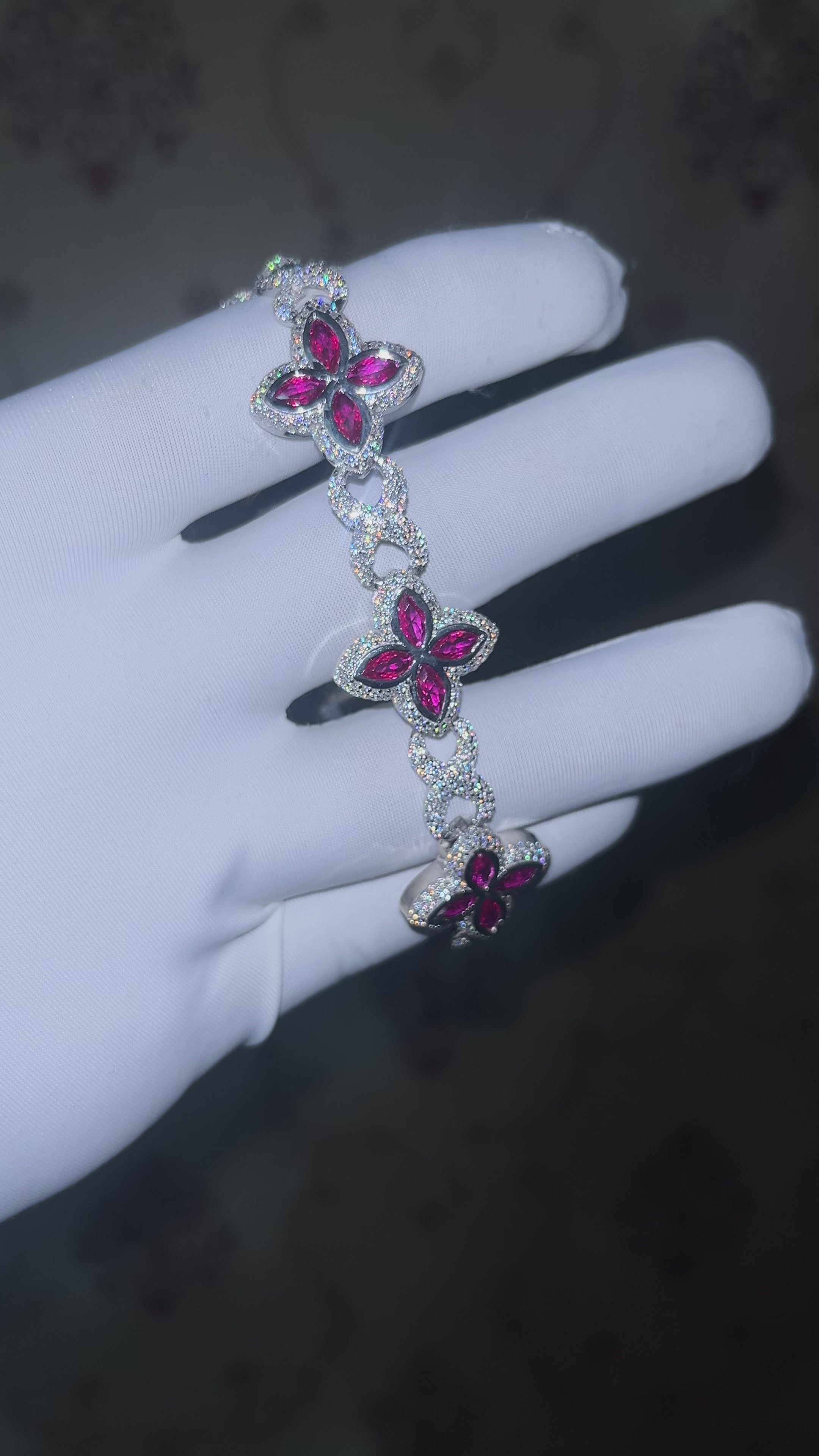 Moissanite Ruby Bracelet